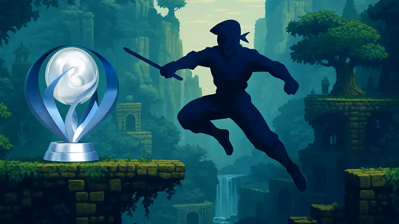 The Messenger ниндзя, платиновый трофей игры, ретро-платформер