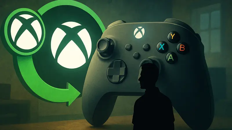 Логотип Xbox Game Pass на фоне контроллера Xbox