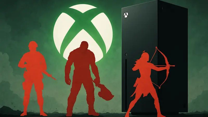Отмененные игры Xbox Series X|S 2026 года на фоне логотипа консоли Microsoft.