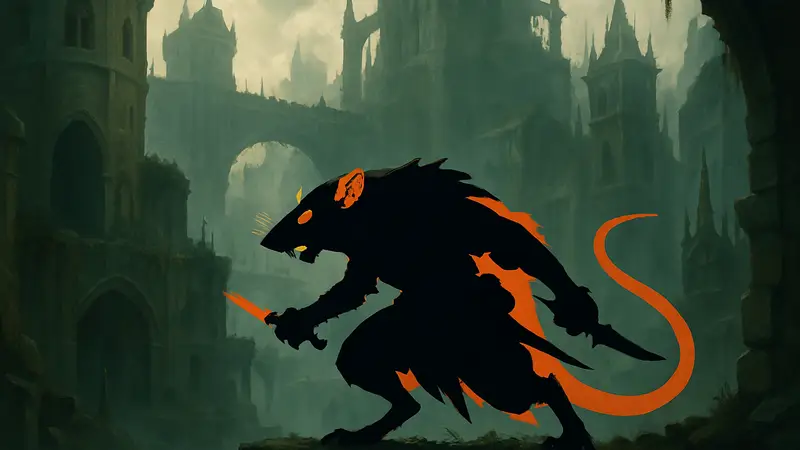 Арт или скриншот Warhammer Age of Sigmar: Deathmaster, изображающий скавена-ассасина.