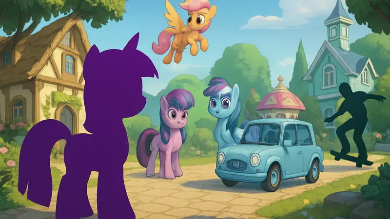 Кроссовер Heartopia и My Little Pony с персонажами пони в игре