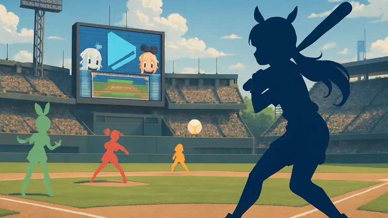 Персонажи Hololive играют в бейсбол в игре Moero: Holo Yakyuu.