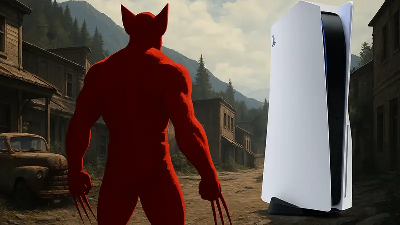 Marvel's Wolverine игра от Insomniac Games, арт Росомахи, лого PlayStation 5.