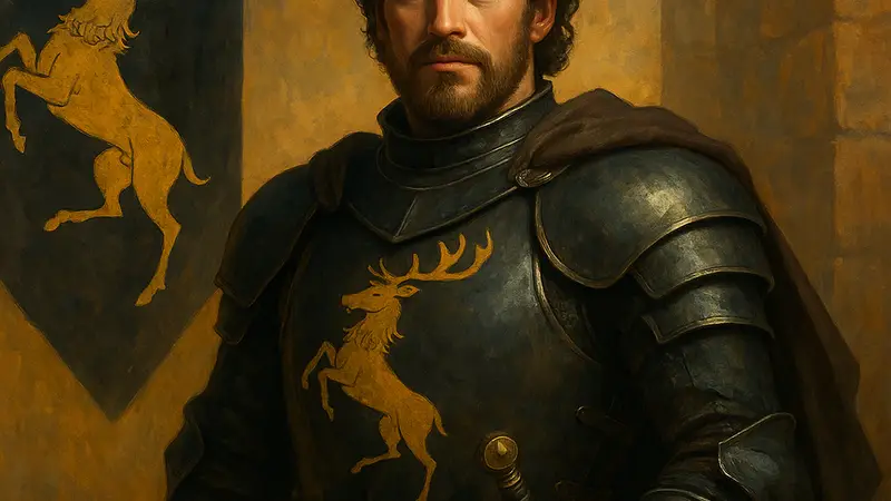 Лионель Баратеон, новый персонаж из «Рыцаря Семи Королевств», в образе Баратеона