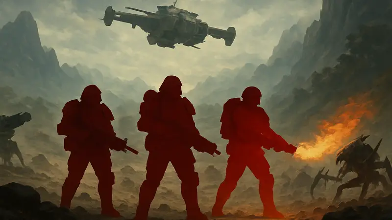 Кадр из игры Helldivers 2, демонстрирующий новые функции или элементы игрового процесса.