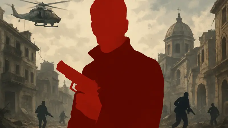 Владимир Макаров, главный злодей Call of Duty Modern Warfare, с оружием в руке.