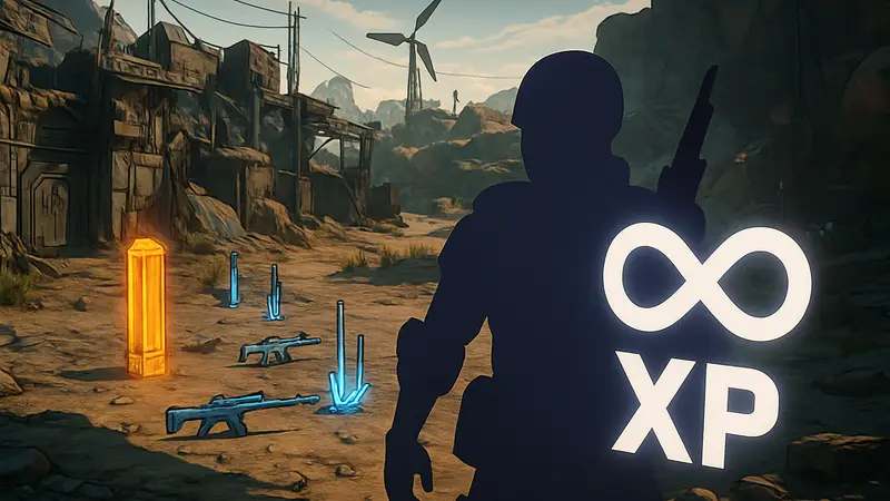 Скриншот Borderlands Mobile с изображением бесконечного опыта и лута