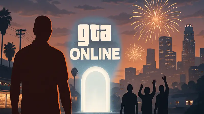 Скриншот или логотип Grand Theft Auto Online, демонстрирующий игровое событие