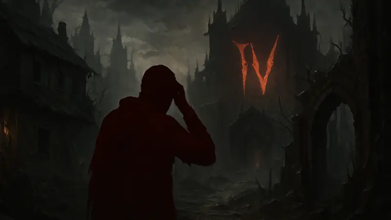 Скриншот из Diablo 4, персонаж в мрачном мире, символизирующий опасения игроков за 14 сезон.
