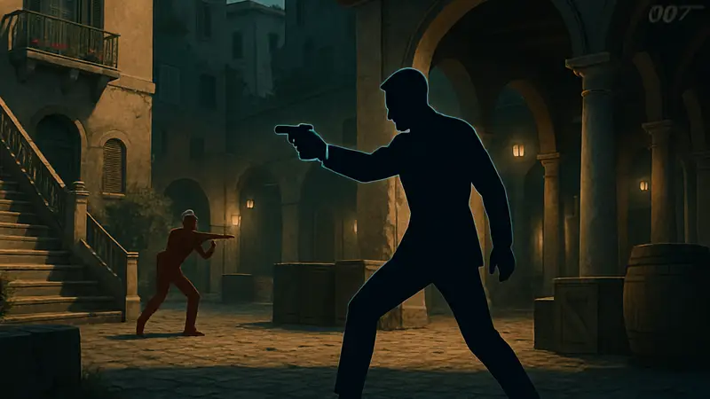 Кадр из игры 007 First Light с испытаниями Uninvited, Джеймс Бонд в действии.