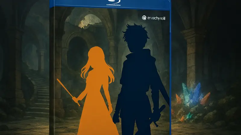 Обложка Blu-ray диска аниме Wistoria: Wand & Sword с главными героями и логотипом Crunchyroll.