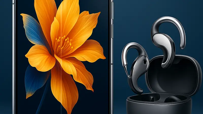 Складной смартфон Huawei Mate X7 и беспроводные наушники Huawei FreeClip 2.