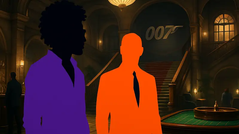 Скриншот из 007 First Light, где Джеймс Бонд выглядит как Ленни Кравиц или Агент 47