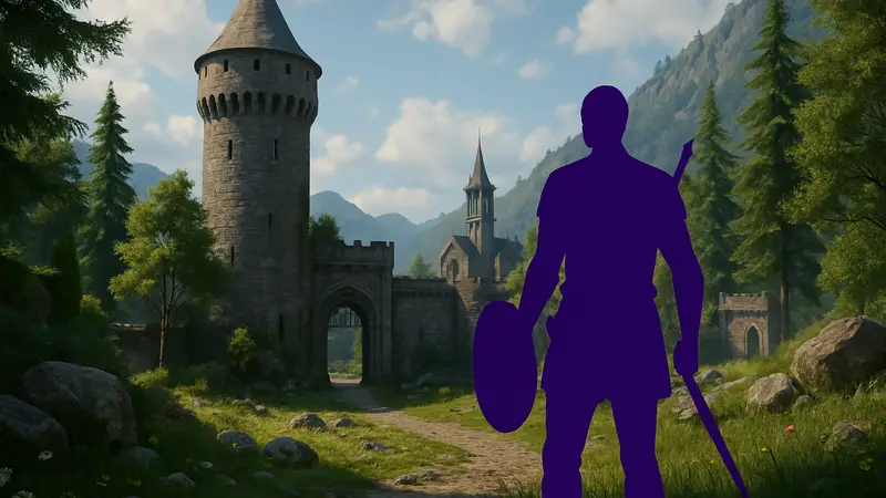 Застывший кадр из нового видео мода Skyblivion, ремастера The Elder Scrolls Oblivion