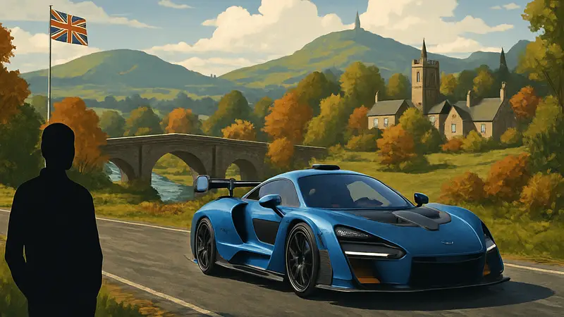 Геймплей Forza Horizon 4: гоночный автомобиль на фоне британских пейзажей