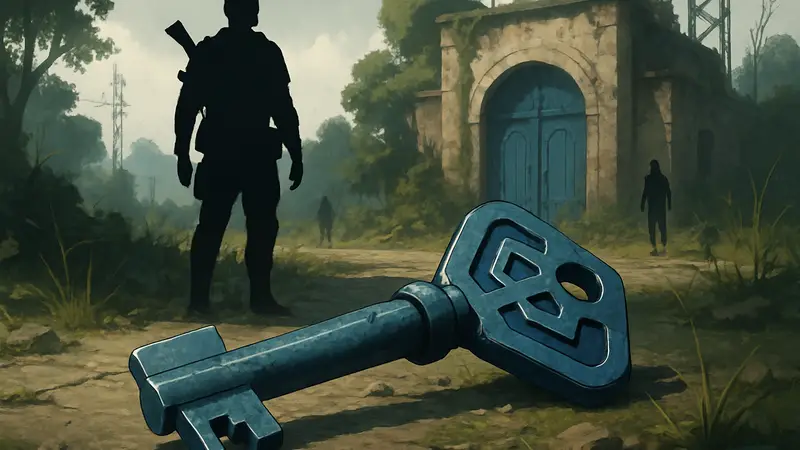 Ключ от Деревни Синих Врат в игре ARC Raiders, лежащий на земле или в инвентаре игрока.