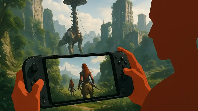 Геймплей Horizon Zero Dawn на портативной консоли Ayaneo Konkr Fit