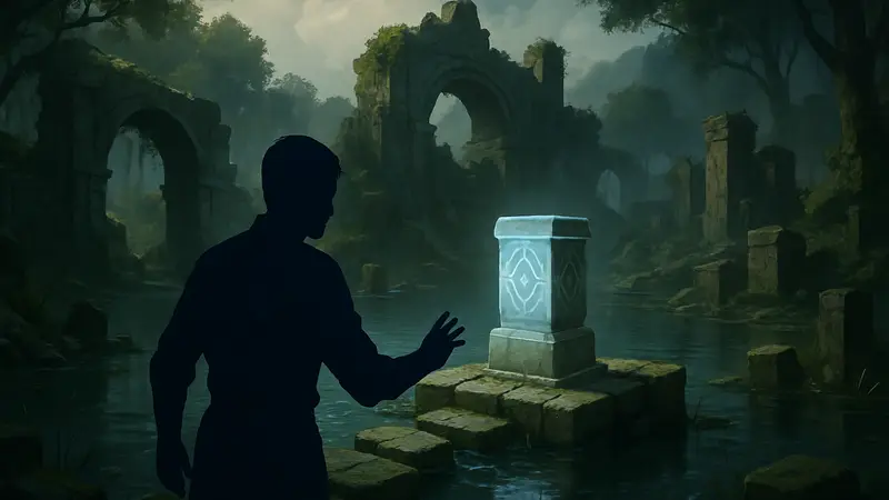 Crimson Desert: решение головоломки Руин на Воде Сумрачного Леса, скриншот игры