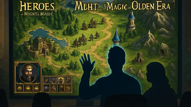 Кадр из стрима Heroes of Might and Magic: Olden Era с игровым процессом