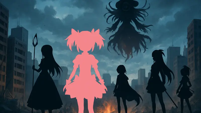Постер аниме-фильма Puella Magi Madoka Magica the Movie: Walpurgisnacht Rising