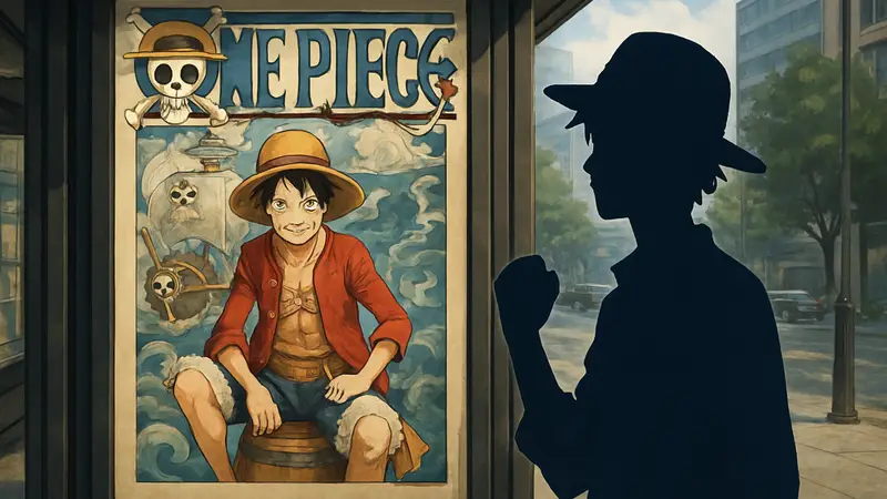 Обложка манги One Piece с Луффи и анонсом расписания на март-апрель 2026