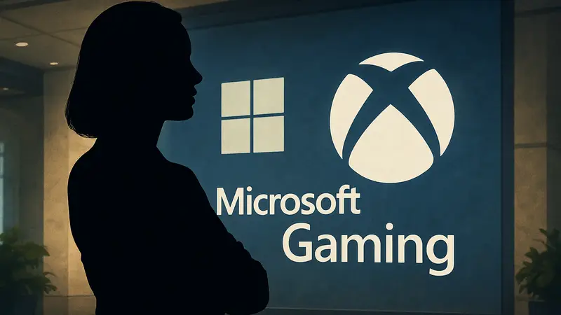 Сара Бонд, бывшая президент Xbox, на фоне логотипа Microsoft Gaming после своего ухода.