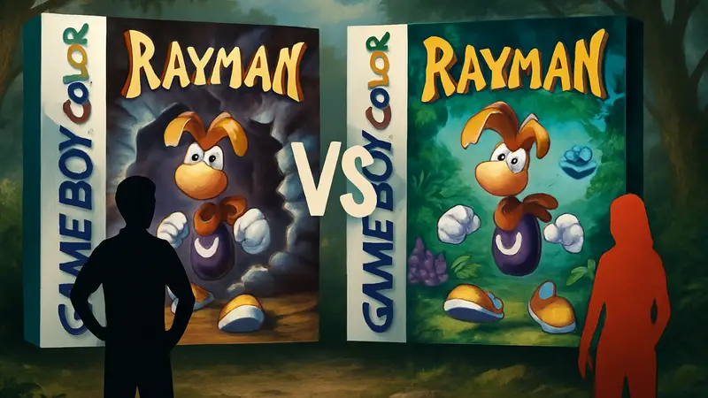 Обложки игры Rayman для Game Boy Color в сравнении "Box Art Brawl".