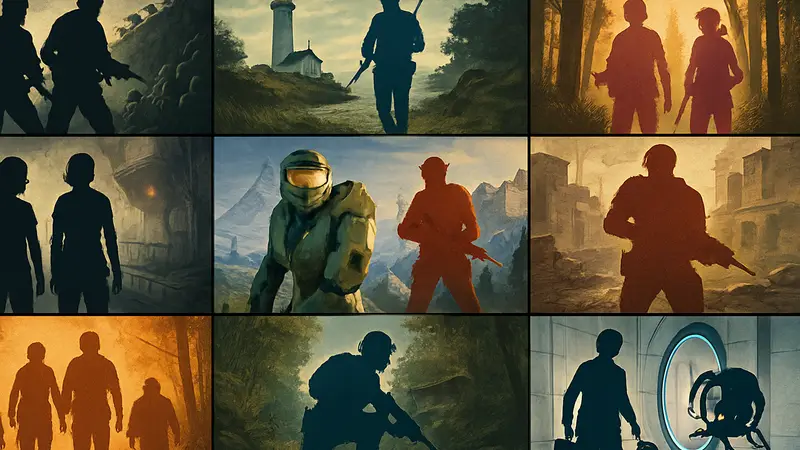 Десять знаковых обложек кооперативных игр, которые повлияли на игровую индустрию, собранные в коллаж.