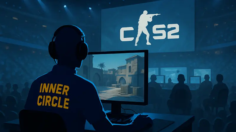 Игрок headtr1ck в форме команды Inner Circle на киберспортивном турнире CS2