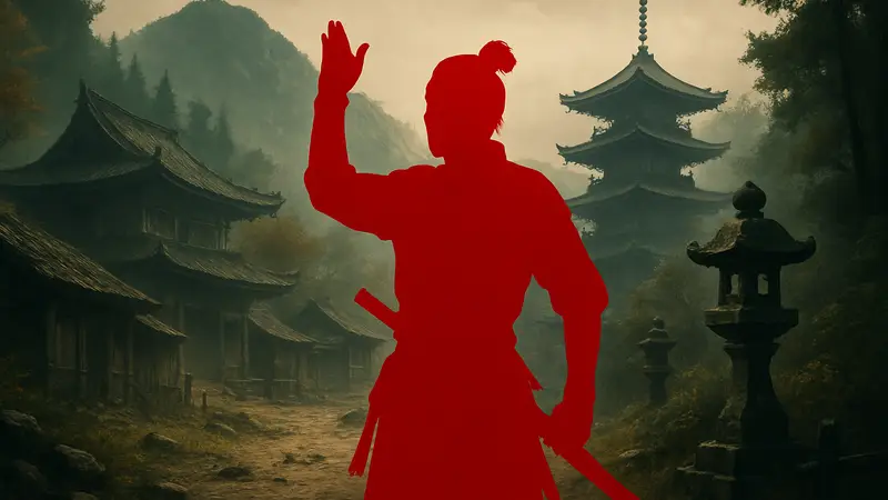 Игровой персонаж Nioh 3, выполняющий эмоцию или жест