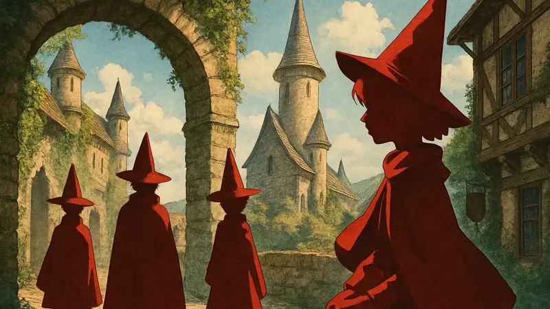 Постер или кадр из аниме Witch Hat Atelier, с изображением главных героев