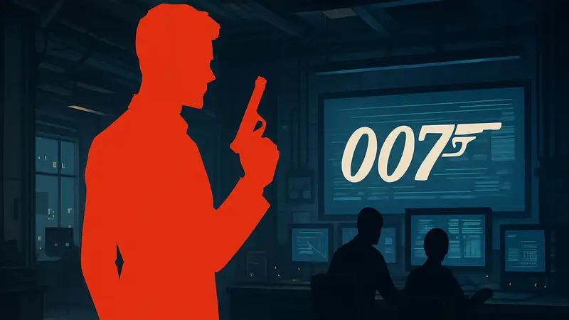 Изображение молодого Джеймса Бонда из игры 007: First Light в шпионском сеттинге.