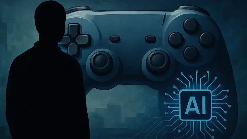 Логотип Capcom на фоне игрового контроллера, иллюстрация к новости про ИИ в играх