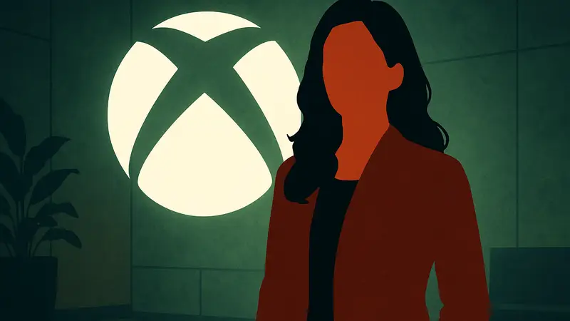 Аша Шарма, новый исполнительный директор Xbox, на фоне логотипа Xbox