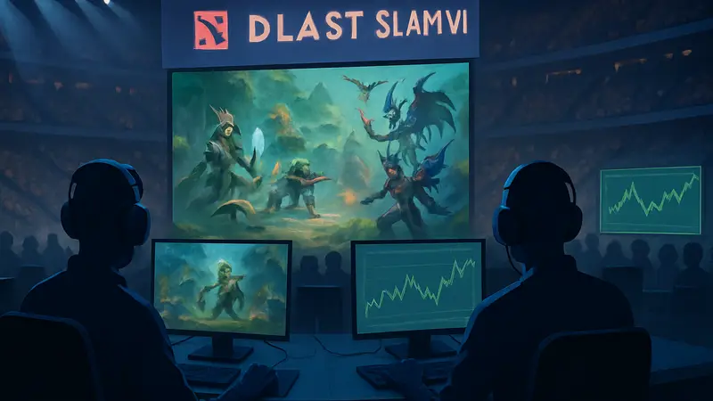 Игроки в Dota 2 на киберспортивном турнире BLAST SLAM VI, аналитика меты в Dota 2.
