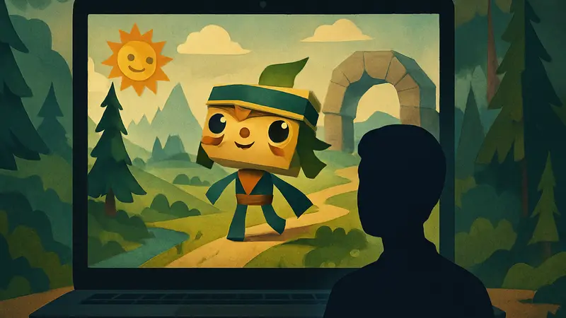 Скриншот или логотип сайта Tearaway.me, возможно, с элементами бумажного мира игры Tearaway.