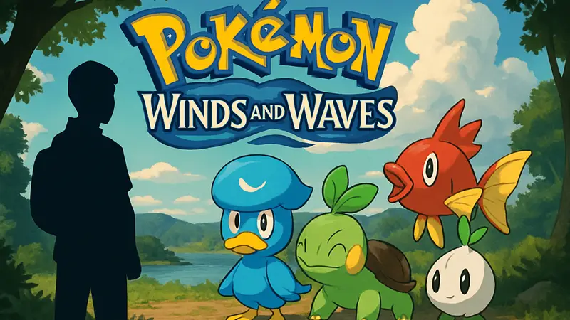 Логотип Pokémon Winds and Waves и изображения новых покемонов из утечек