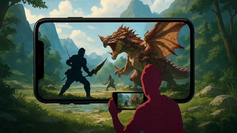 Геймплей Monster Hunter Outlanders на мобильном устройстве