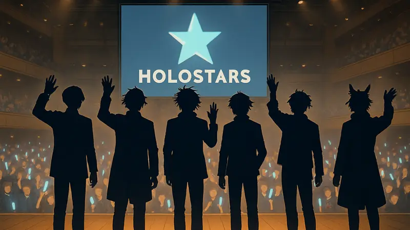 Группа японских V-туберов Holostars, прощающихся с фанатами.