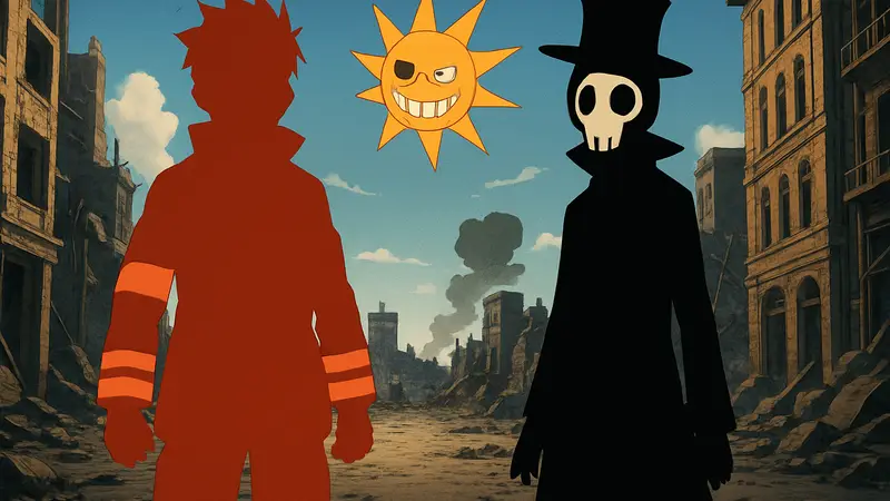 Финал аниме Fire Force с намёком на Soul Eater, отсылка