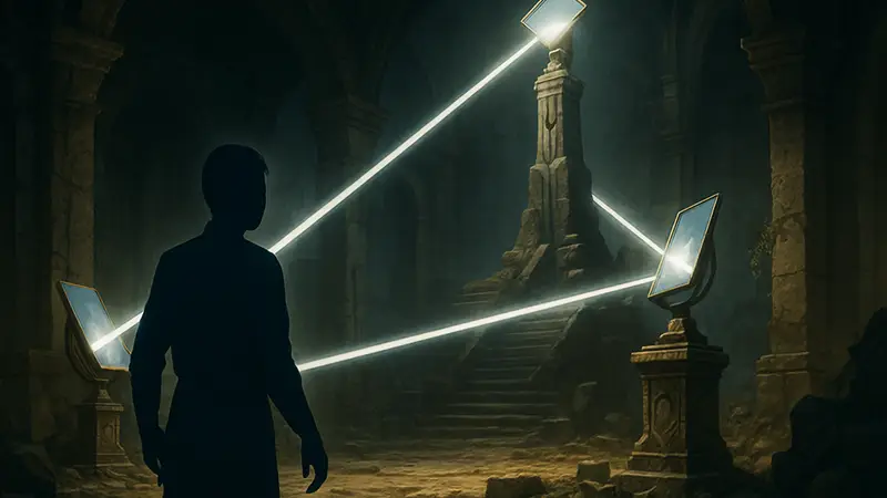 Головоломка "Шпиль Солнца" в Crimson Desert, решение зеркал