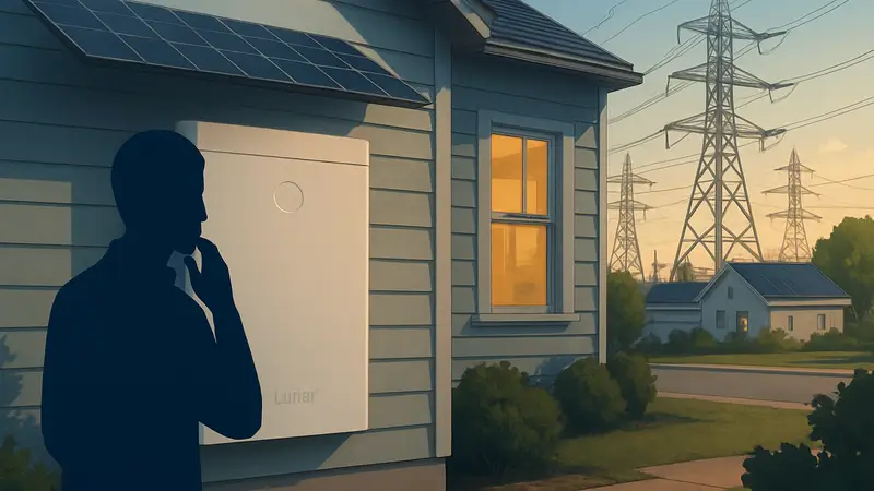Домашние аккумуляторы Lunar Energy, интегрированные в энергосистему.