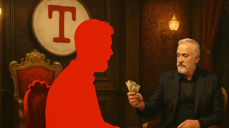 Британский комик Тим Ки на съёмках шоу Taskmaster, получающий деньги за бездействие.