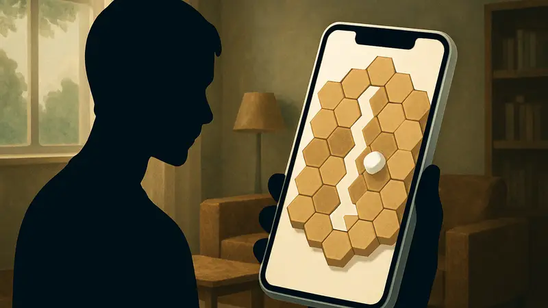 Геймплей Momental — головоломки с катящимся шаром на гексагональной сетке для iOS