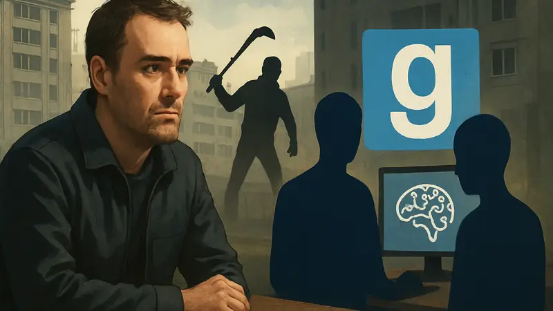 Гарри Ньюман, логотип Garry's Mod или скриншот из игры, AI-контент в играх