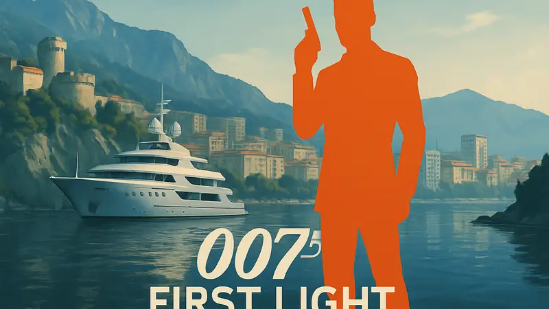 Логотип игры 007 First Light от IO Interactive, разработка которой превзошла бюджет фильма.