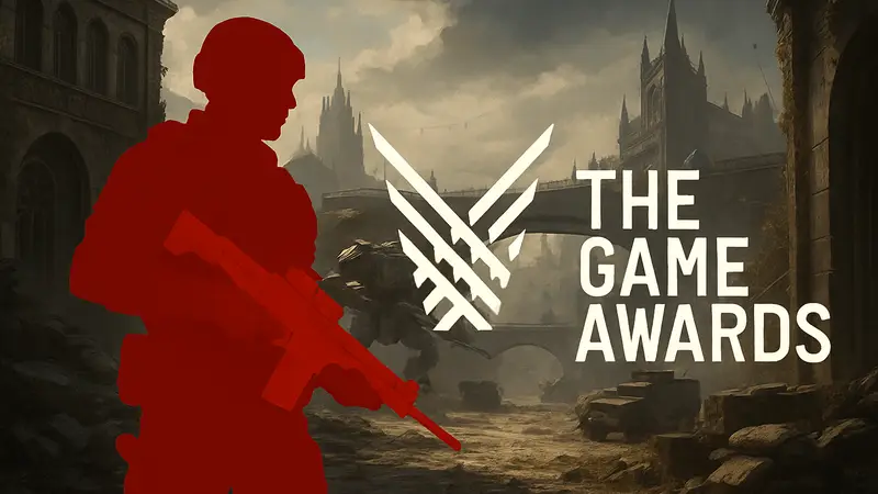 Изображение из игры Highguard, наложенное на логотип The Game Awards, с намёком на спорный анонс