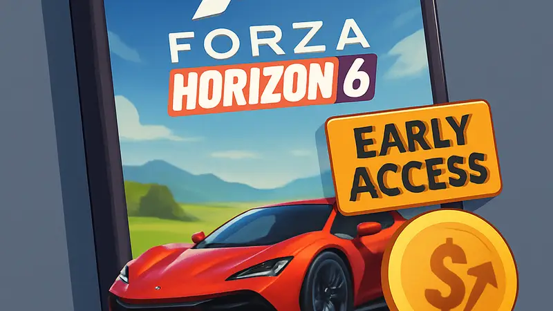 Обложка игры Forza Horizon 6 с указанием "Early Access" и ценой, символизирующая увеличение стоимости раннего доступа.