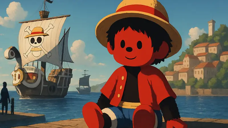 Плюшевая игрушка Луффи Moncchichi, персонаж One Piece