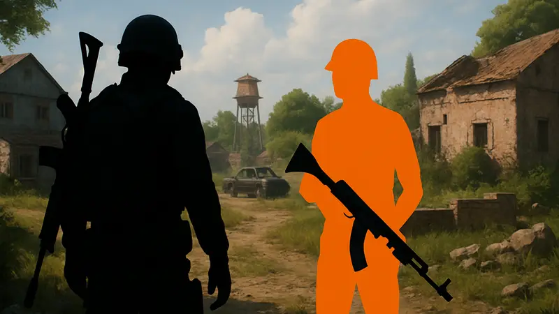 Скриншот PUBG: Battlegrounds с игроком и его новым ИИ-союзником PUBG Ally Duo.